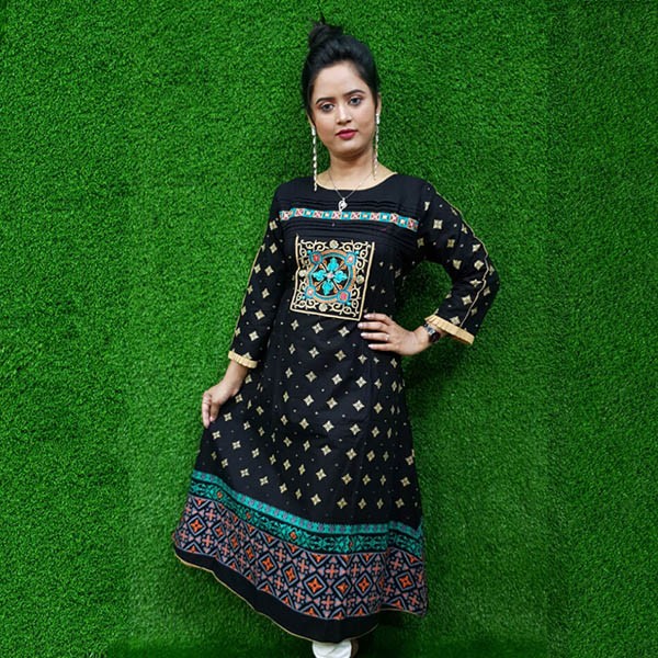 Exclusive linen kurti by Khorkuto