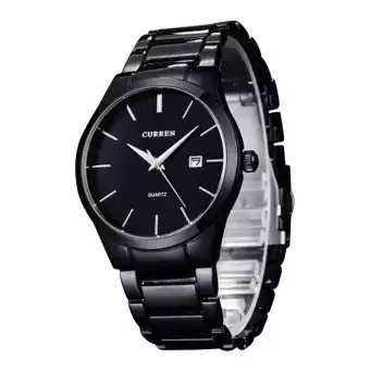 CURREN 8106 - Stainless Steel Analog Watches for Men - Black