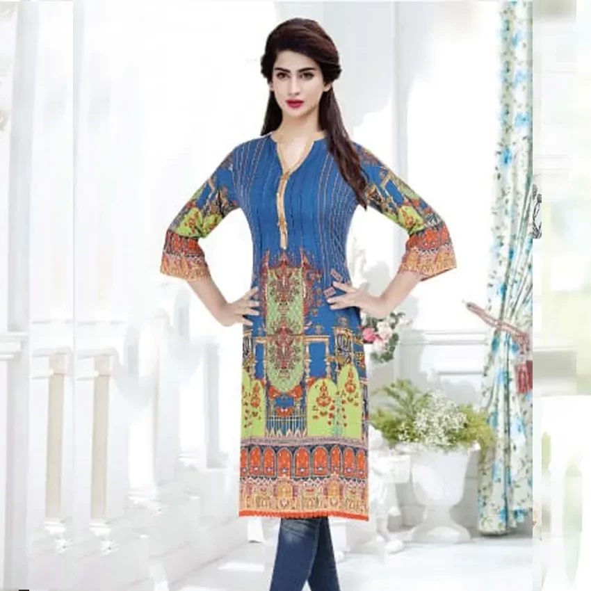 Digital Print Cotton Kurti 202106-6074