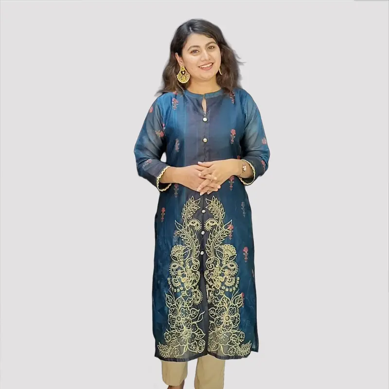 Dhupian Chundi Silk Embroidery Sherwani Kurtis 6502