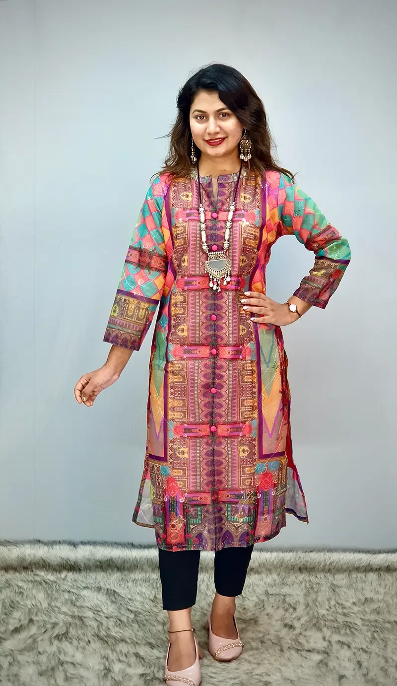 Colorful Traditional One Piece Kurti 6605