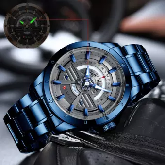 CURREN 8381 Luxury Man Watches Men Sport Casual Quartz Wristwatch Waterproof Stainless Steel Auto Date Clock