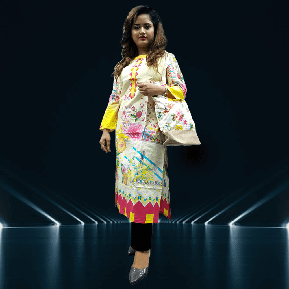 Digital Trendy Fusion Cotton Kurti 202135-6141