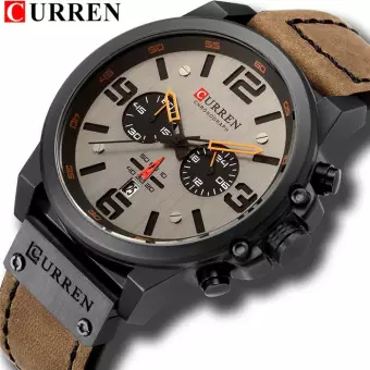 CURREN 8314 Fashion Classic Black White Chronograph Watch Men Men's Watches Casual Quartz Wristwatch Male Clock Hombre