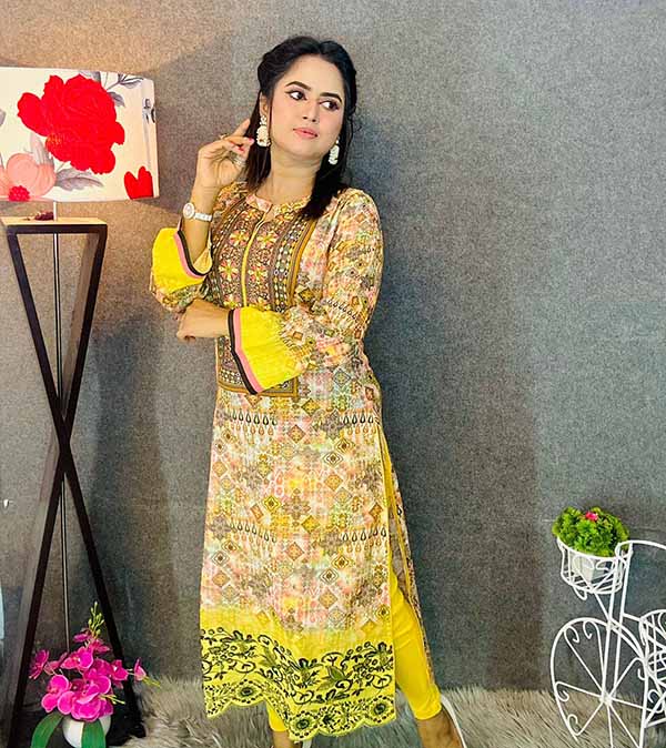 Women Printed Cotton Kurtis