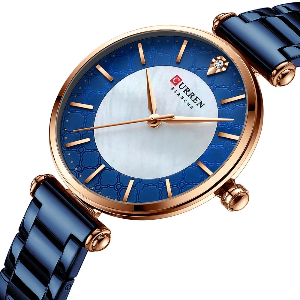 CURREN 9072 Watches for Women - Elegant Thin Quartz Wristwatch with Stainless Steel Female Clock