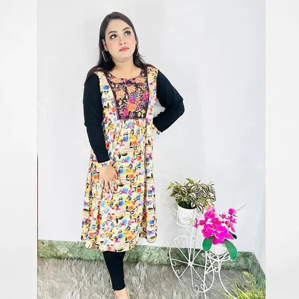 Season Refreshment Style Black Queen Gown Kurtis for women